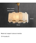 Slick Modern Marble Ceiling Pendant Light With Easy Dimmable Brightness And Genuine Stone Build That Totally Boosts Your Dining Room Or Kitchen Island Home Lighting Setup, adjustable 50cm chain.