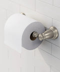 Banbury 3 Piece Bath Accessory Kit In Brushed Nickel Comes With 24 Inch Towel Bar Pivoting Toilet Paper Holder And Towel Ring