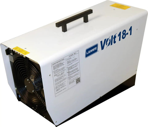 Compact Powerhouse Electric Forced Air Portable Heater With Adjustable Thermostat, heavy-duty design for quick warmth in garages.