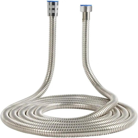 Extra Long 121 Inch Stainless Steel Handheld Shower Hose Explosion Proof With Woven Inner Pipe Brass Nut And Brass Insert