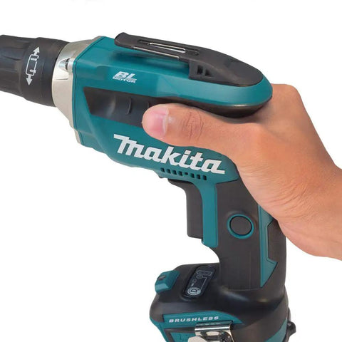 18V LXT Brushless Cordless Drywall Screwdriver Bare Tool in hand with Push Drive Technology visible