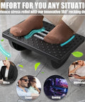 Under Desk Foot Rest For Office And Gaming Chairs Ergonomic Rocking Footstool With Roller Massager Feet Up Comfort Leg Rest