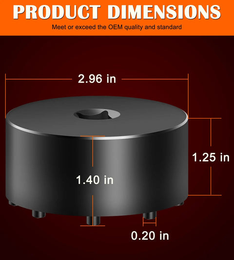 Diagram of 31510 Axle Nut Socket dimensions, 2.96 in x 1.25 in, fits GM Silverado Sierra 2500 3500 trucks, pro grade 9 pin