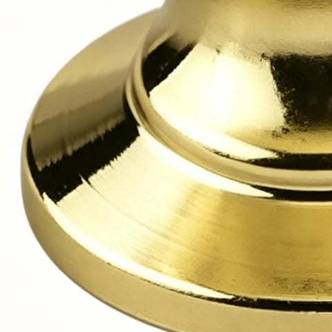 Close-up of Solid Vintage Unlacquered Brass Dome Cabinet Knobs showing smooth polished surface ideal for kitchen or bathroom.