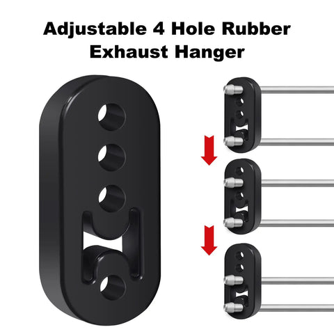 Exhaust Hanger Rubber Heavy Duty Adjustable Insulator Mount 4 Hole Universal Fit For Most Cars Trucks And SUVs 4 Pack