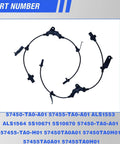 Premium Abs Wheel Speed Sensor Pair For Front Left And Right Install On Honda Accord 2008 Through 2012 And Acura Tsx 2009 Up To 2014, shows ABS sensors with connectors.