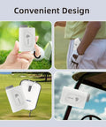Golf Range Finder With Magnetic Mount Slope Compensation Flag Lock Vibration Measures In Yards Feet And Meters 1000 Yard Range USB C Rechargeable Battery And Top Notch Optics showing convenient design and variety of uses on the golf course.