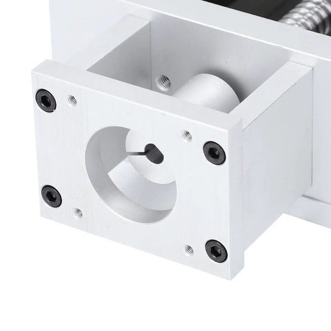 Precision Electric Linear Rail Guide Boasting Two Hundred Millimeter Stroke Length close-up of aluminum housing with mounting holes