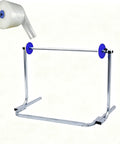 Hella Sturdy Tabletop Bubble Wrap Dispenser With Adjustable Roll Holder For Thick Foam Packaging, galvanized steel rack with roll.
