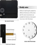 No Fuss Long Shaft Silent Clock Movement With Gold Hands for DIY wall clock builds 56 mm size, ideal for thick panels.