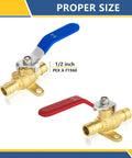 100 Pack Half Inch PEX A Expansion Ball Valve With Drop Ear Full Port Shut Off Built Tough Brass Plumbing Fixture For Red Hot And Blue Cold Water Lines Quick Connect Trade Setup, showcasing blue and red handles.