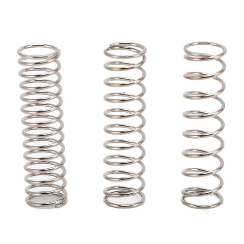 Three 304 stainless steel coffee machine pressure springs for Gaggia Classic, designed to boost water flow and enhance espresso extraction.