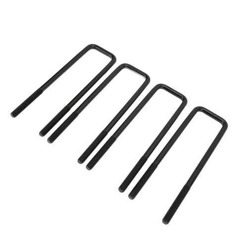 Beefy 12 Inch Flat Top Square Bend Rear Axle U Bolts Kit With Nuts And Gaskets For 1999 To 2010 Dodge Ram 1500 Rear Suspension Restore Clamp Force And Prevent Rust black steel U-bolts