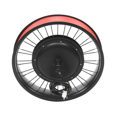 Rear view of 1000W Front Wheel Ebike Motor Kit For 48V Fat Tire Electric Bicycle With PAS And LCD Display, Beast Power Brushless Hub