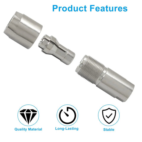 Angle Grinder Conversion Kit 3mm 6mm Straight Grinder Chuck Adapter for Rotary Tools showing metal components and features.