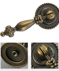 Close-up of Vintage Bronze Cupboard Pull Handle For Cabinets And Drawers Easy Install Retro Antique Wardrobe Door Pull Zinc Alloy