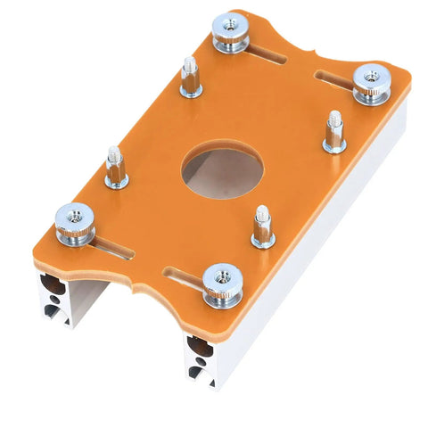 Dead Solid Aluminum Alloy Router Table Insert Plate For 65mm Routers Featuring Butter Smooth Slots And No Sweat Mounting on workbench