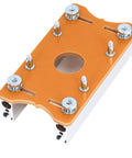 Tank Built Aluminum Router Table Insert Plate With Precision Miter Slot Guides And Bulletproof Support Frame Fits 65mm Router Bases top view with mounting holes