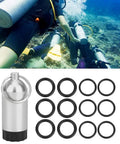 13 Piece Scuba Diving Tank Ring Kit With O Rings, Divers and Mini Cylinder Key Ring Display