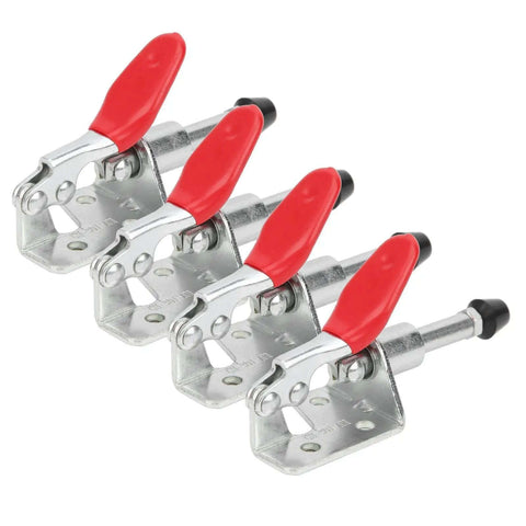 4-piece Rock Solid Fixed Toggle Clamp With Hold Down Push Pull GH-301-AM, 45kg Capacity, 190mm Handle, Galvanized Iron
