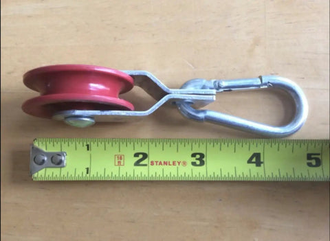 Heavy Duty Pulleys With Zinc Carabiner Snap Clips For Netting And Baseball Batting Cage Setup 100 Pack Built To Last