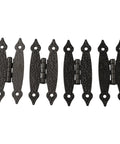 4 Pack Antique H Shape Cabinet Hinges 3.5 Inch Flat Flush Mount Door Hinges for Kitchen Cupboards, vintage cast iron