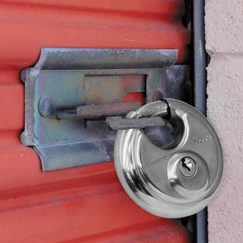 Pack Of Four Keyed Alike Stainless Steel Trailer And Multi Purpose Padlocks Comes With Eight Keys These Corrosion Resistant Locks Give Awesome Bolt Cutter Protection Using A Fully Shielded Shackle Design on a storage unit