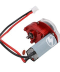 Heavy Duty RC Gearbox With 050 50T Steel Motor For RC Cars Rock Solid Sealed Transmission Box with red and silver motor for RC builds.