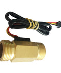 Brass Water Flow Switch Sensor 1-30 Liters Per Minute With Three Quarter NPT Thread For Water Heaters And Dispensers DC 5-15V