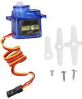 Ten Pack Micro Servo Motors Built From Abs Plastic Kickin Torque Smooth Operation For Rc Airplane Models Diy Hobby with connectors, arms, and screws.