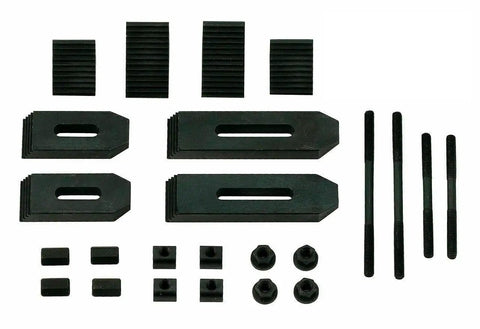 24 Piece M6 Clamp Kit Set For Rotary Tables Milling Tables Face Plates And Vertical Slides Heavy Duty Pro Grade Epoxy Black Finish Rust Resistant Made In India