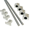 8x200mm Linear Rail Shaft Kit 2Pcs With 4 Guide Supports And 4 SC8UU Ball Bearing Slides for CNC machines and 3D printers.