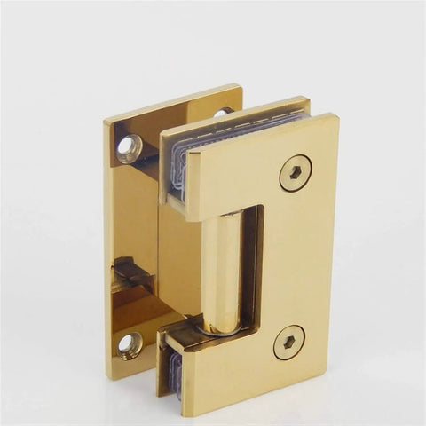 Gold Wall Mount Glass Shower Hinge For 8 To 12 Mm Glass Doors Built To Last Easy Install For Bathroom Or Office 90 Degree Opening