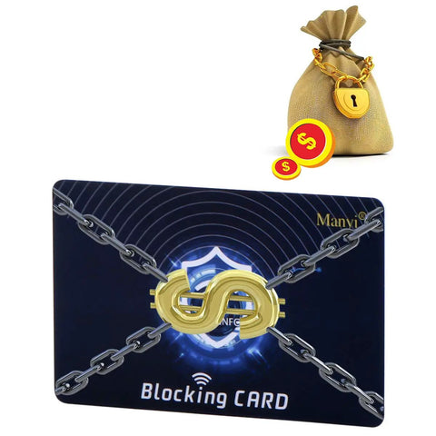 RFID Blocking Card 5 Pack Shield For Wallets And Purses Keeps Your Cash And Cards Safe With 13.56 MHz NFC Tech Blue