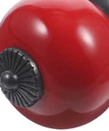 Slick Red Ceramic Cabinet Knobs With Top Notch Retro Flair For Kitchen Cupboards And Dressers One Point Five Inch Round close-up