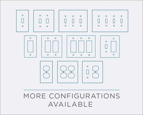 Various wall plate configurations, including Classic Lace Three Pack Brushed Nickel Outlet Covers For 1 Gang Wall Plate Duplex.