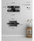 Hidden Hinge 180 Degree Adjustable Invisible Hinge dimensions for wooden doors 35 to 45mm thick, silver finish, low profile