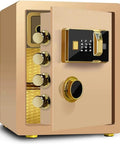 Heavy Duty Home Safe With Fingerprint Lock And Digital Password Keypad For Home Office Or Hotel Use Steel Security Box With Double Bolt Lock And Solid Steel Construction Secure Storage For Cash Jewelry Passports And Valuables