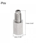Brass Straight Grease Fitting M3 x 0.5mm Thread Hydraulic Fittings Accessories 5 Pcs close-up with dimensions visible.
