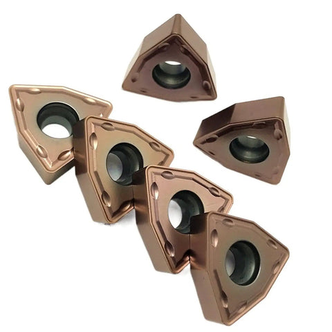 Heavy Duty Indexable Carbide Lathe Tool WCMT050308, triangular inserts, designed for CNC turning and milling steel or stainless.
