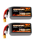 Two Battery Pack 750mAh 14 8V LiPo Battery 4S 110C With XT30 Plug For RC Cars Trucks Drones Boats Planes Quadcopters Helicopters