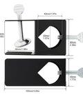 Dimensions and design of Deck Torch Clamp Bracket Set for Outdoor Mounting on Porch Rail Table Fence, Adjustable, Rust Resistant.