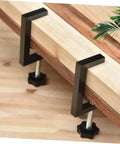 2 Pack Adjustable Wicker Furniture Clips for Outdoor Patio Sofas and Rattan Chairs, easy install on wood surface.