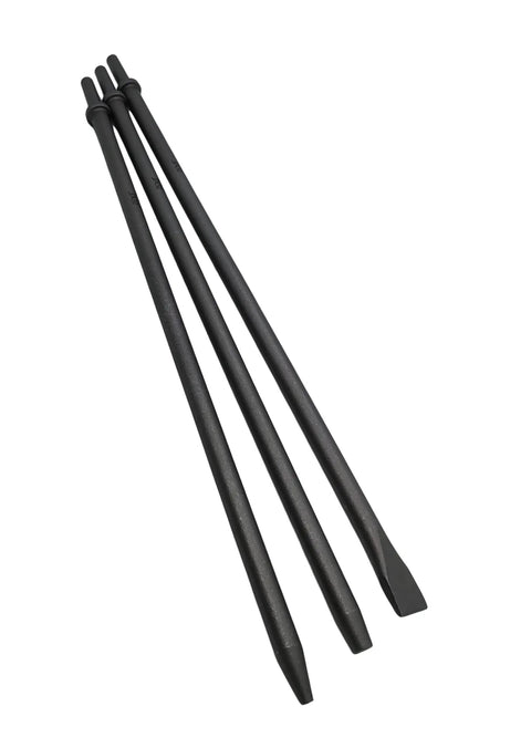 Pneumatic Taper Punch And Air Cold Chisel Three Piece Set Heavy Duty With 7 32 Inch Point Tip 3 8 Inch Point Tip And 3 4 Inch Flat Chisel