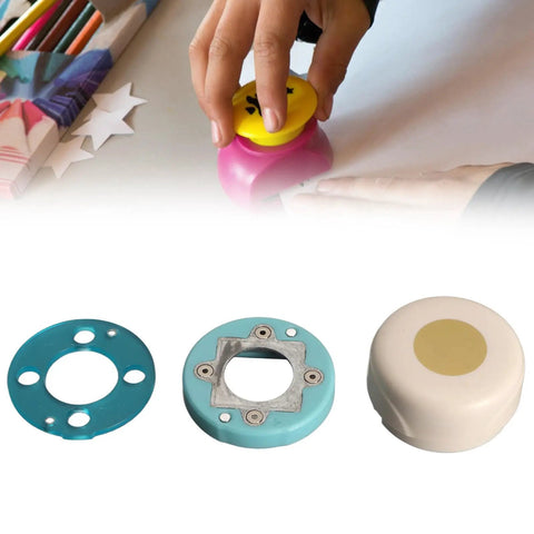 Magnetic Craft Hole Punch With Precise Positioning Guide for DIY Projects, metal paper punch parts close-up, ideal for card edges