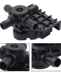 Legit 4 Way Heater Control Valve Fits Tesla Model S And X Years 2012 To 2021 Direct Drop In Swap For 6007370 Series Parts, black plastic design.