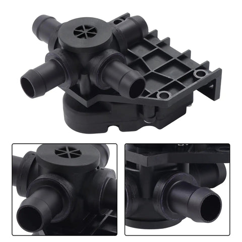Legit 4 Way Heater Control Valve Fits Tesla Model S And X Years 2012 To 2021 Direct Drop In Swap For 6007370 Series Parts, black plastic design.