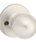 Dummy Door Knob For Closet Doors And Pantry, No Lock No Fuss Non Turning Interior Push Pull, Satin Nickel Finish With Microban Protection