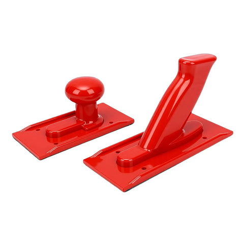 Heavy Duty Safety Push Block Set For Table Saws And Router Tables, 2 Piece Kickback Buster with red ABS grips.