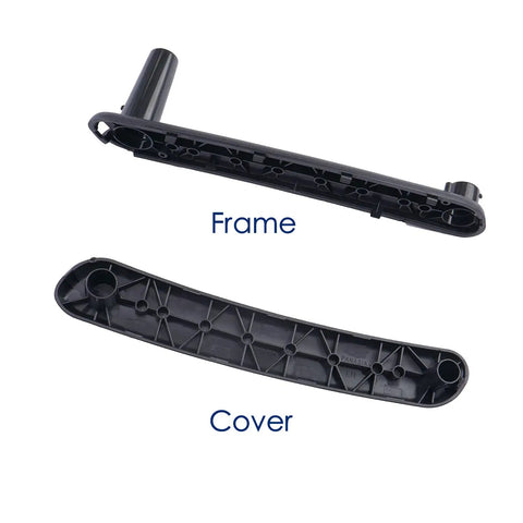 Interior Door Inner Pull Handle Set For Mitsubishi Eclipse 2006 Through 2012 Driver And Passenger Side Black Replacement frame and cover